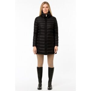 Via Spiga Womens Black Quilted Lightweight Puffer Jacket Coat, Size XS